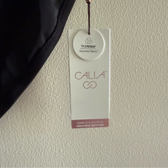 CALIA Women’s High Rise Side Twist Swim Bottoms Basic Pure Black Size Medium NWT - Picture 3 of 8